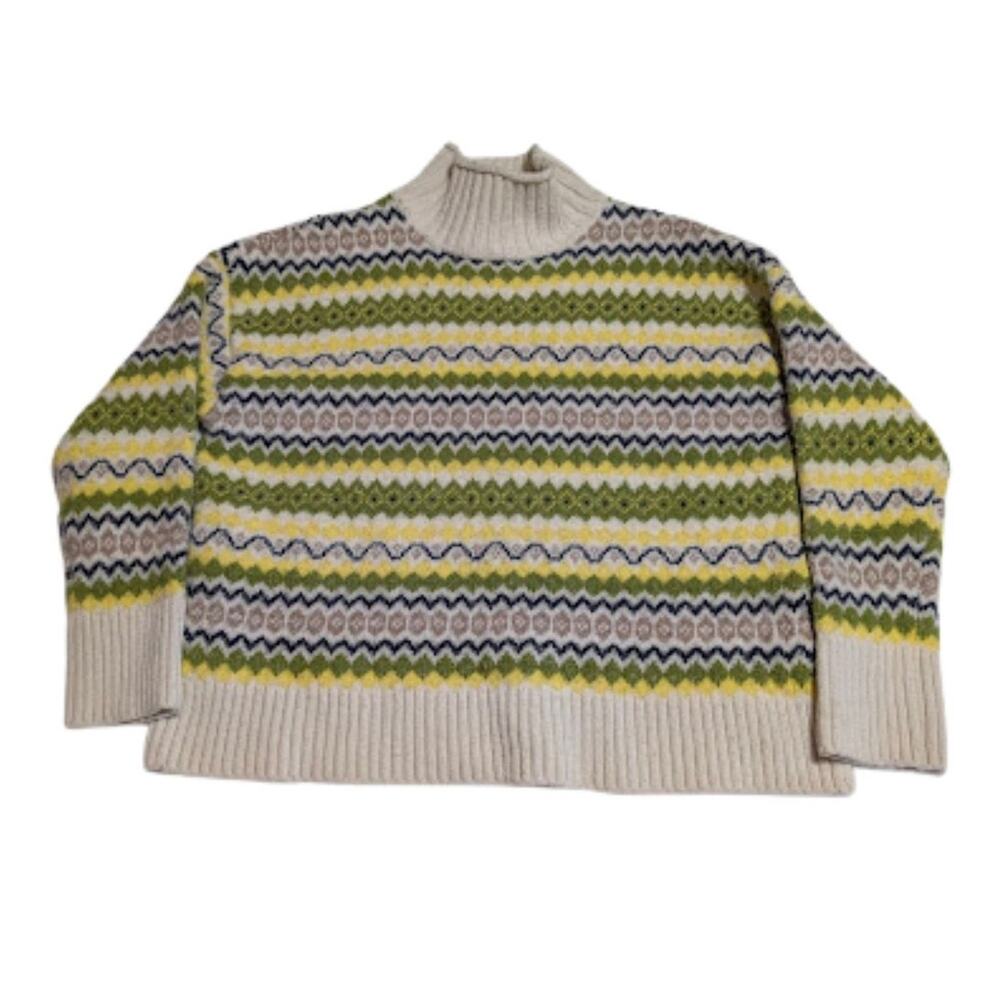 Barbour Holkham Wool Blend Knit Sweater Multicolor Crewneck Women’s Size 10 USED - Picture 5 of 8
